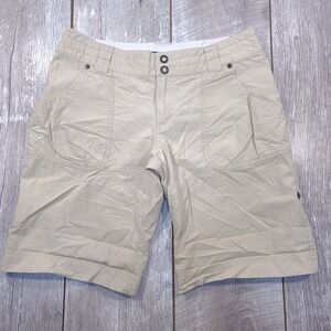 Arc'teryx Hiking Shorts Women 8 Tan Roll Up Cotton Nylon Outdoor Utility